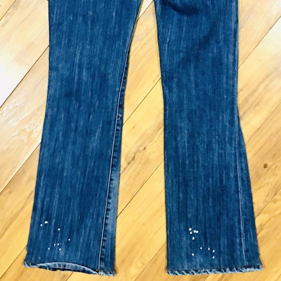 Seven boot cut denim Jeans distressed low rise wide leg 28 - Picture 5 of 7